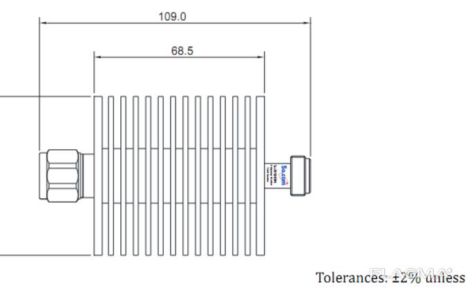 50W DC-6GHz N Coaxial Attenuator