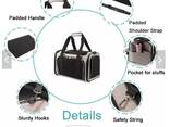 Airline Approved Custom Color Logo Foldable Portable Soft Pet Carrier Dog Cat Travel Bag - фото 1