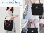 Canvas Tote Bag For Women With Zipper Pocket Handbags Beach Bags Shopping Bag Hobo Womens - photo 3