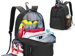 Ennis Bag for Men/Women to Hold 2 Rackets, Tennis Backpack with Separate Shoe Space