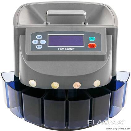 Euro coin counter and automatic sorter and multi-coin display
