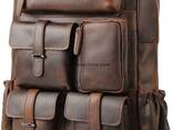 Genuine Leather Backpack for Men Multi Pockets School Travel Daypack - photo 1