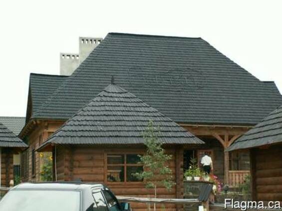 Roofing shingle, shingle, HAND MADE, so-called "laid shingle"