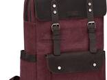 Laptop Backpack for Women, Casual Canvas Leather - photo 2