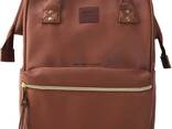 Leather Backpack Diaper Bag with Laptop Compartment Travel School for Women Man - photo 1