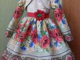 Платья детские и взрослые в украинском стиле, маки, хлопок - фото 3