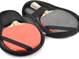 Table Tennis Racket Case Cover Ping Pong Paddle Carry Bag with Ball Storage Pocket, for 2