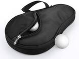 Table Tennis Racket Case Cover Ping Pong Paddle Carry Bag with Ball Storage Pocket, for 2 - photo 4